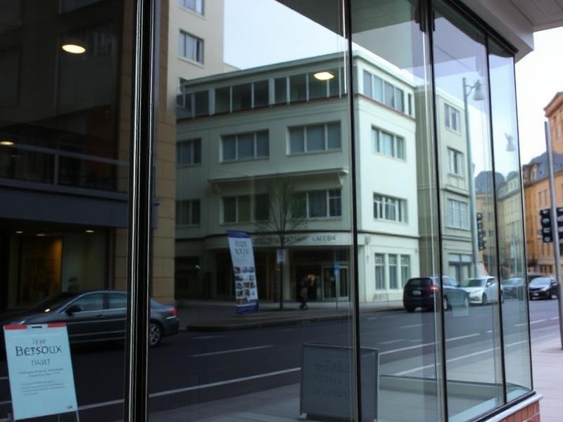 Urban storefront glass protected by anti-graffiti film
